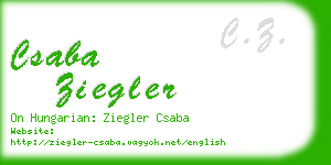 csaba ziegler business card